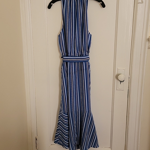 Derek Lam 10 Crosby Blue Striped Midi dress - Picture 5 of 5